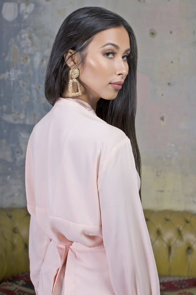 Lavand Sasha Pink Multi Wrap Shirt