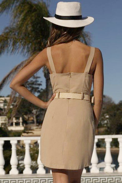 Lavand Stephanie Tan Buckle Dress