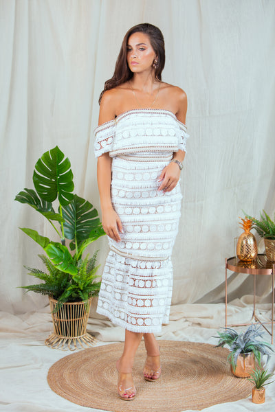 Lavand Victoria Embroidered Lace Dress