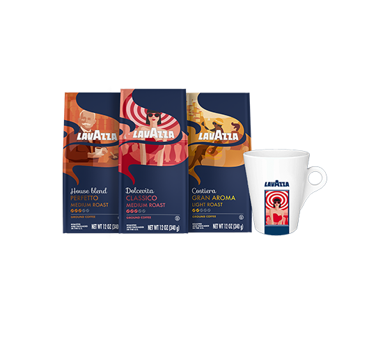 lavazza Ground Coffee and Mug Bundle