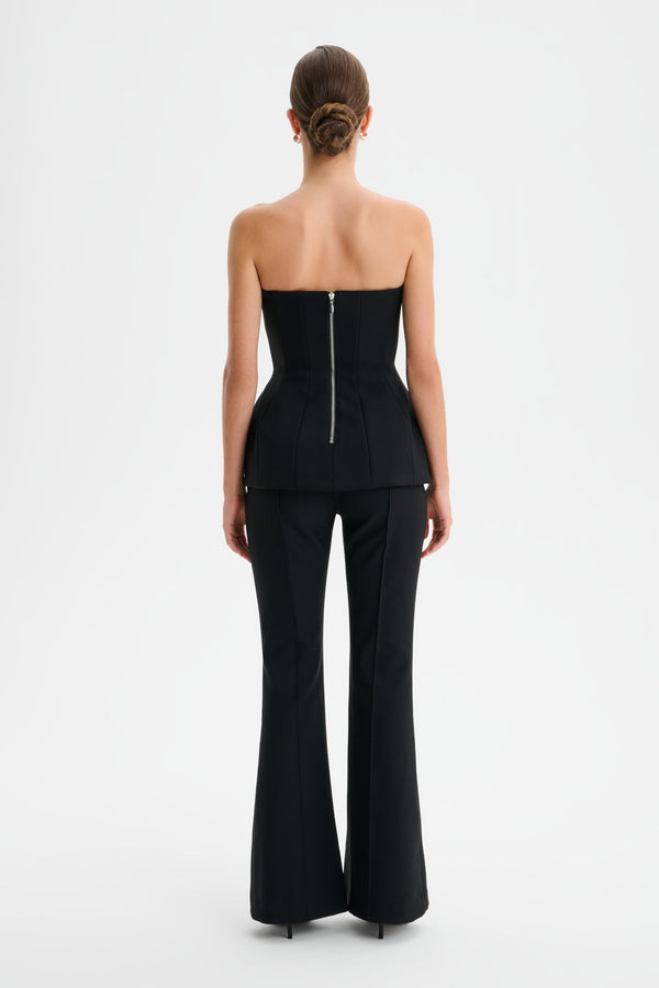 Lavish Alice AMY Structured Strapless Jumpsuit In Black