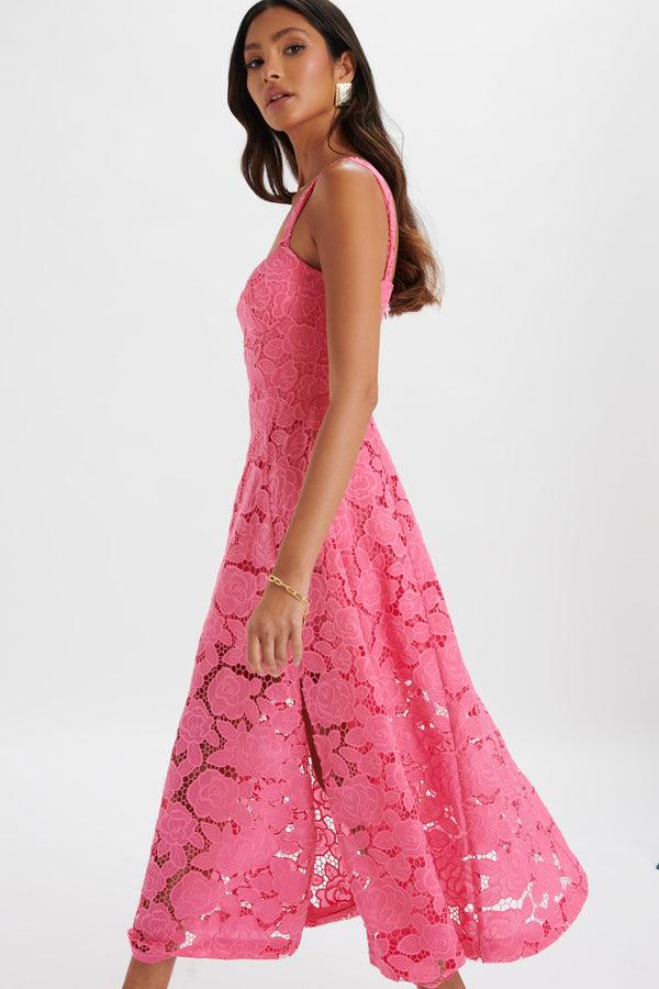 Lavish Alice KIRA Broderie Anglais A-Line Sundress In Pink