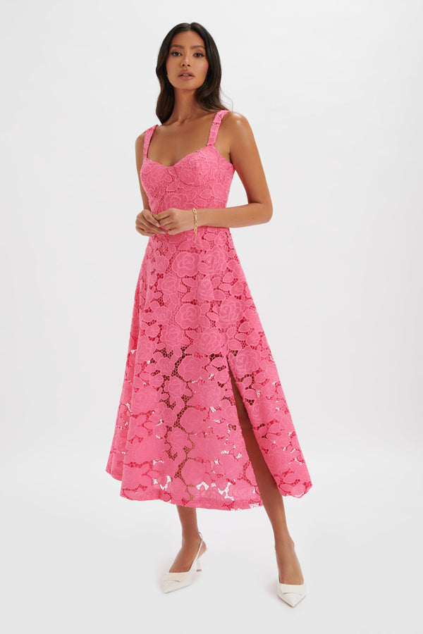 Lavish Alice KIRA Broderie Anglais A-Line Sundress In Pink