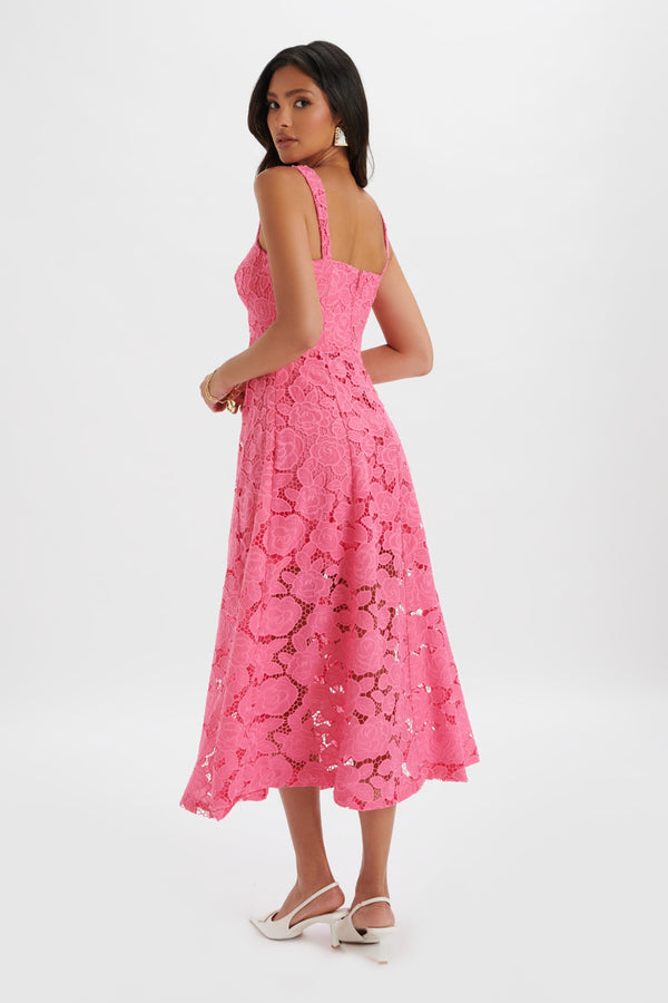 Lavish Alice KIRA Broderie Anglais A-Line Sundress In Pink