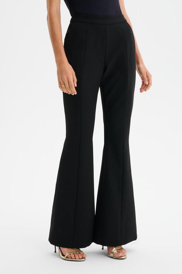 Lavish Alice MACY Tailored Fit And Flare Trousers In Black