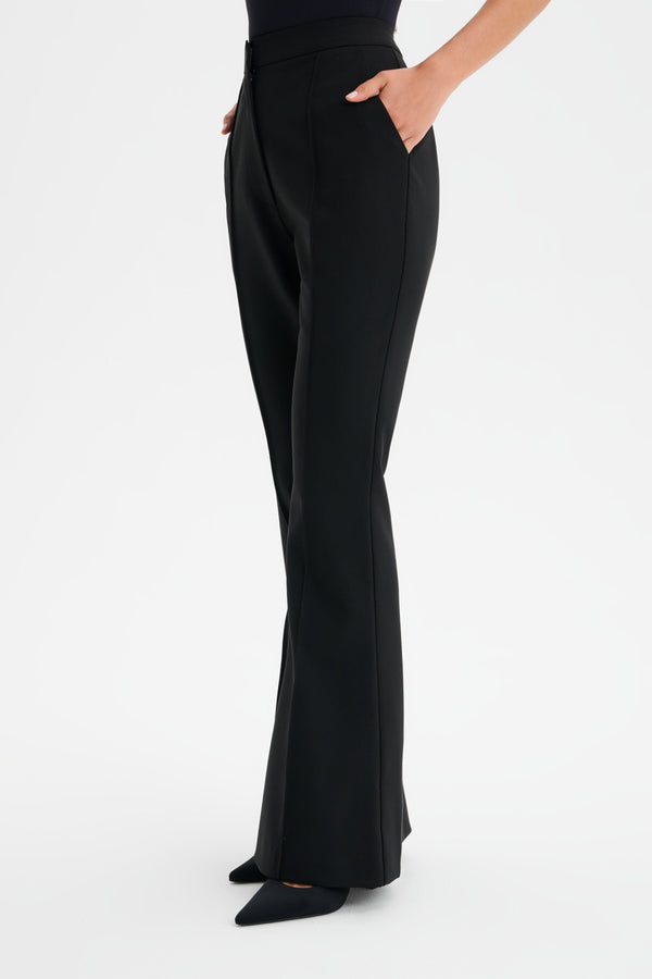 Lavish Alice MAXINE Tailored Fit & Flare Trousers In Black