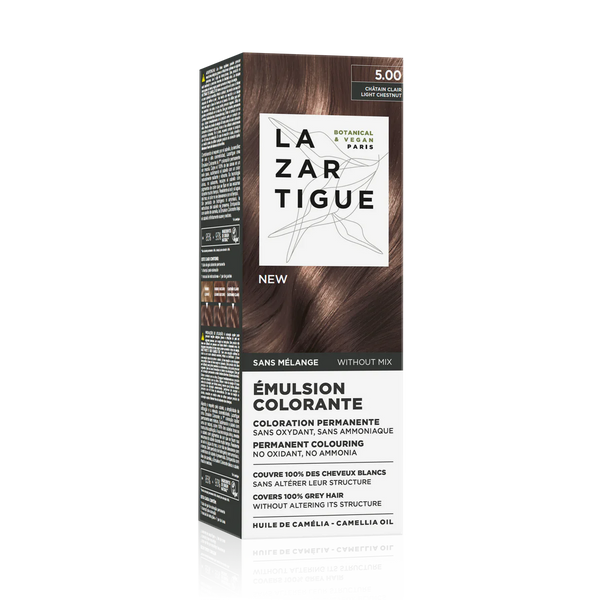 lazartigue Emulsion Colorante 5.00 Light Chestnut Permanent Haircolor
