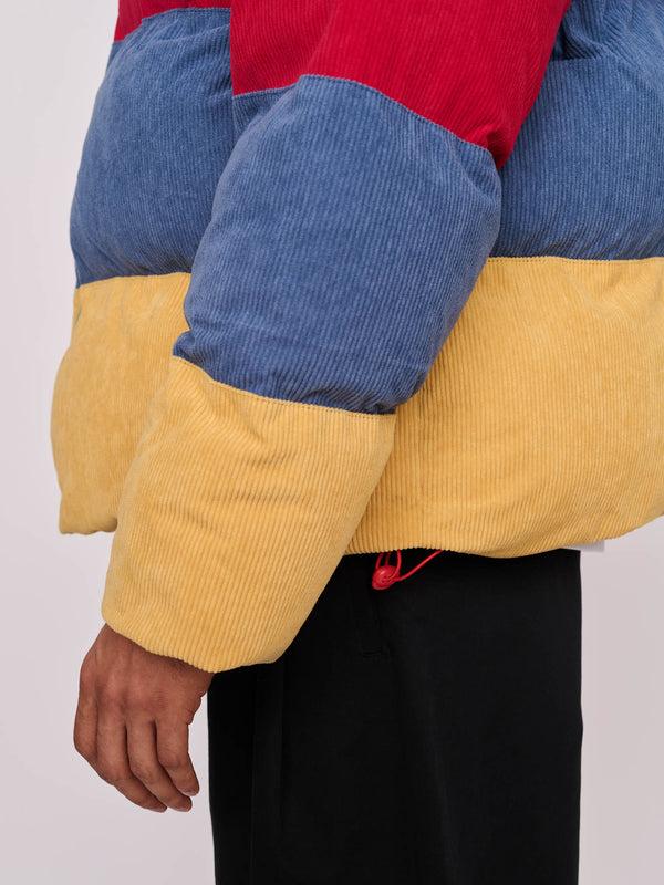 Lazy Oaf Colour Block Cord Puffer Jacket - Shipping From 27/10
