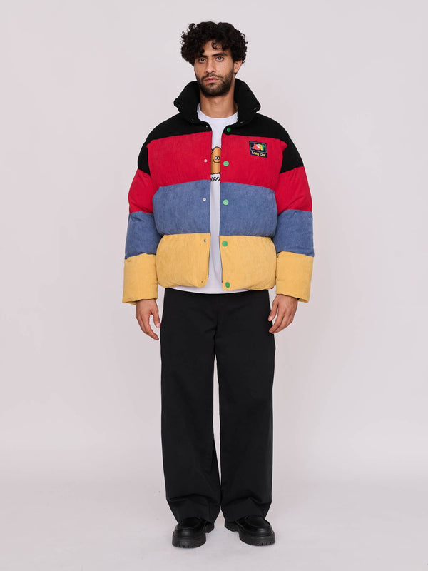 lazy oaf Colour Block Cord Puffer Jacket - Shipping From 27/10