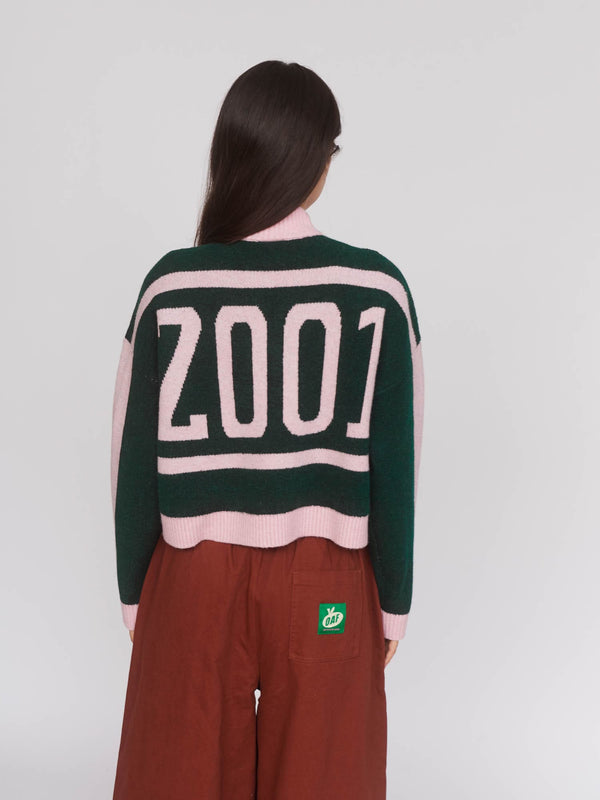 Lazy Oaf 2001 Zip Green Knit