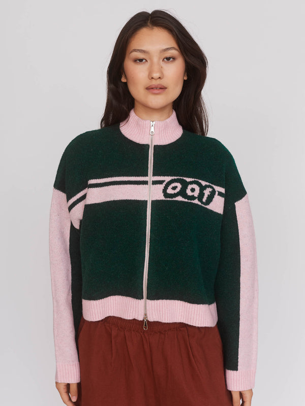 lazy oaf 2001 Zip Green Knit