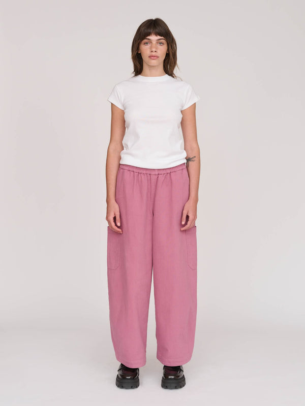 lazy oaf Bev Pink Barrel Leg Pants