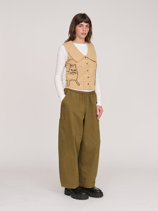 Lazy Oaf Cat Pals Sleeveless Collared Shirt