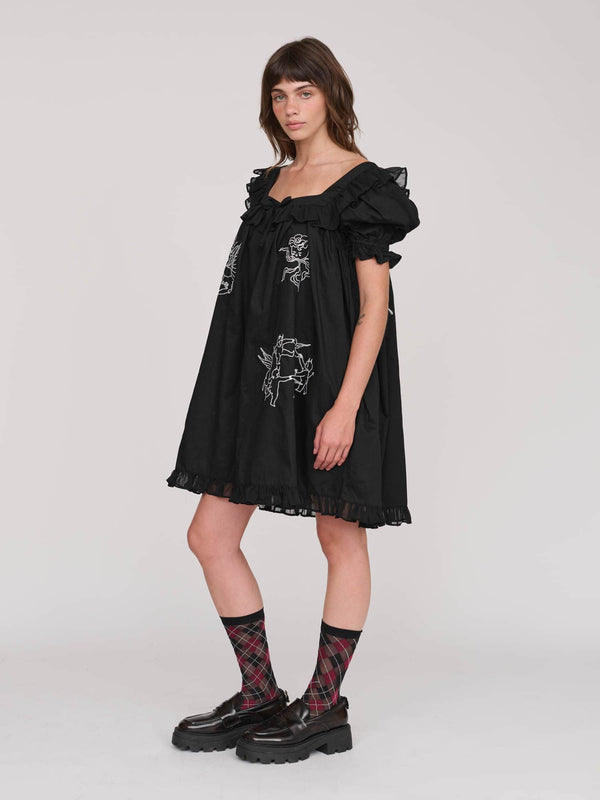 Lazy Oaf Cherubs Frill Mini Dress