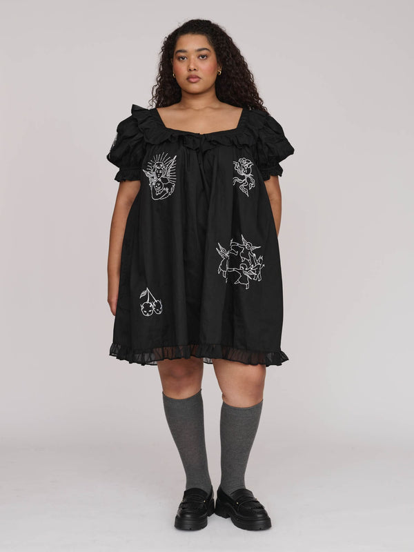lazy oaf Cherubs Frill Mini Dress