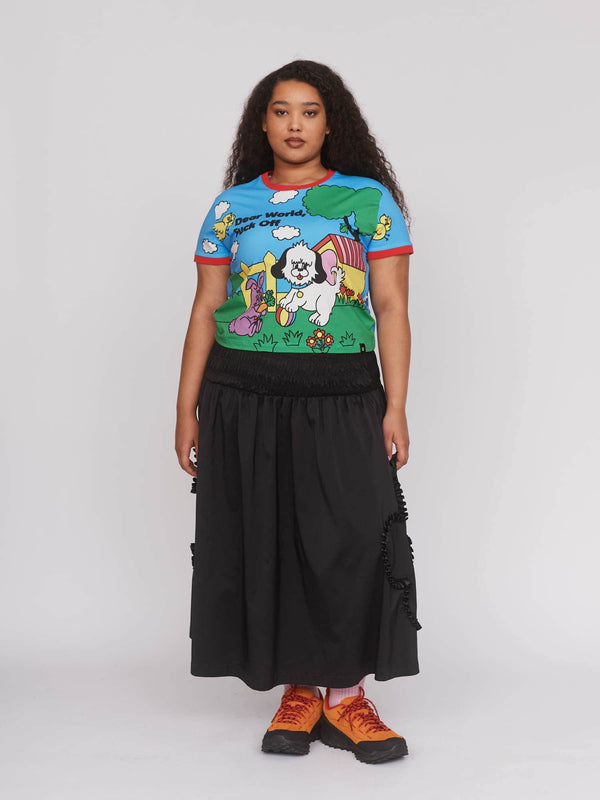 Lazy Oaf Dear World Fitted Tee