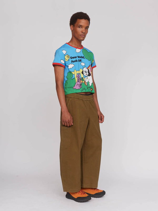 Lazy Oaf Dear World Fitted Tee