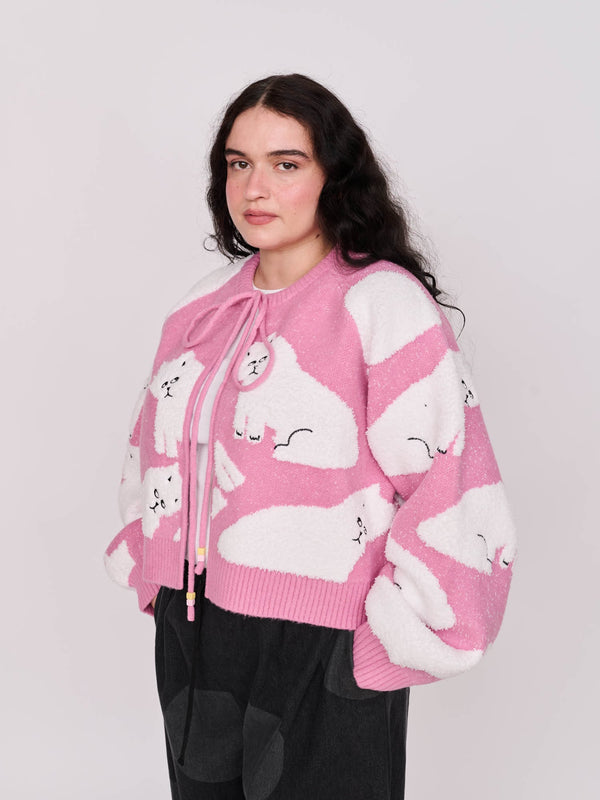 lazy oaf Floating Kitty Cardigan