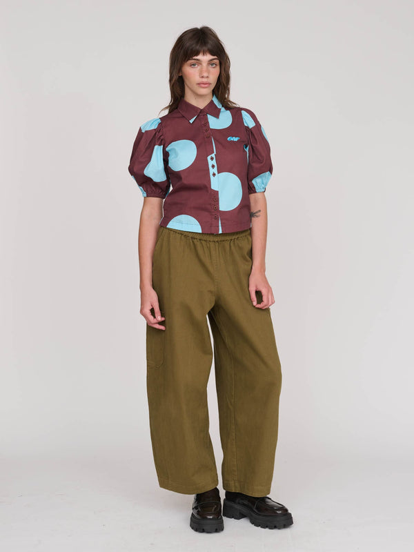 Lazy Oaf Giant Polka Dot Fitted Shirt