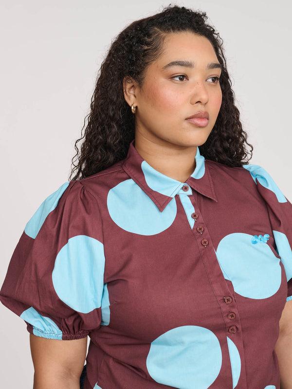 Lazy Oaf Giant Polka Dot Fitted Shirt