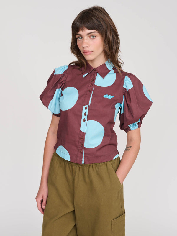 lazy oaf Giant Polka Dot Fitted Shirt