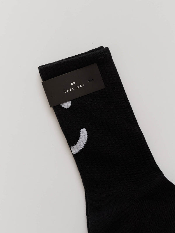Lazy Oaf Happy Sad Black Socks