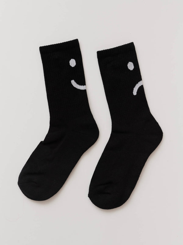 lazy oaf Happy Sad Black Socks