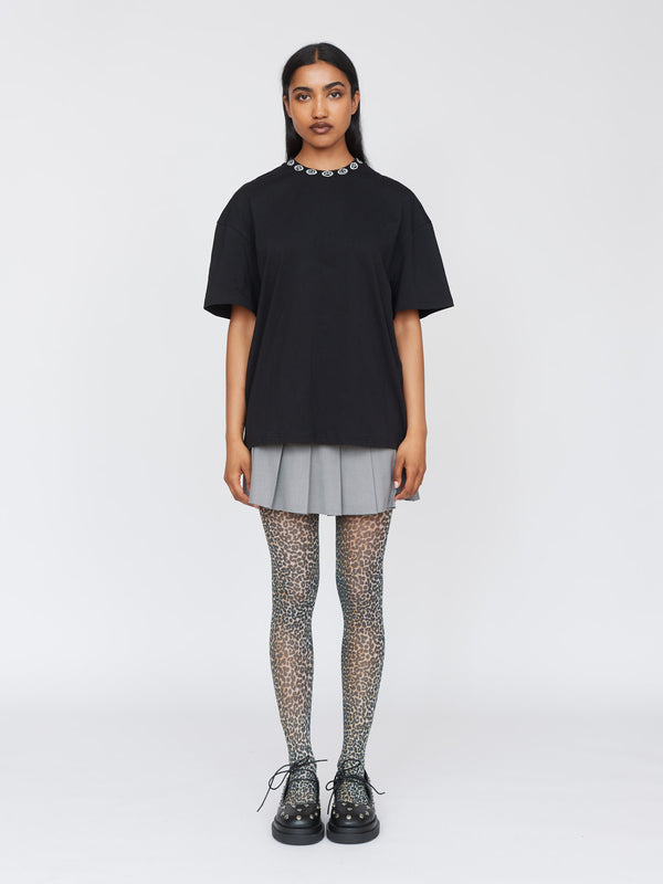 Lazy Oaf Happy Sad Jacquard Collar T-Shirt