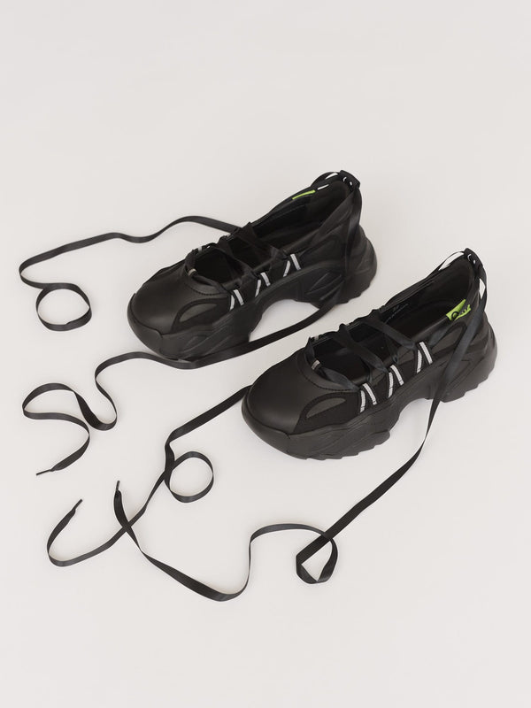 Lazy Oaf Happy Sad Lace Up Ballet Sneaker