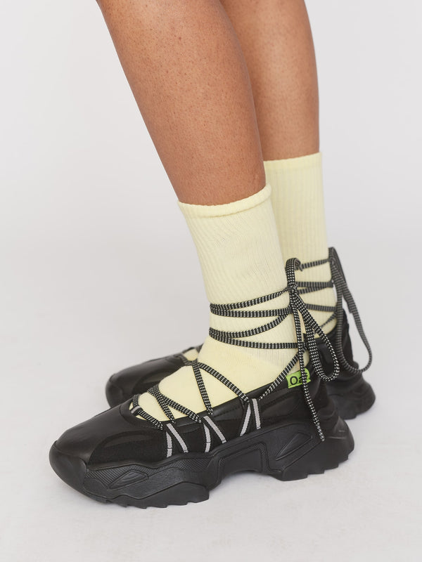 lazy oaf Happy Sad Lace Up Ballet Sneaker