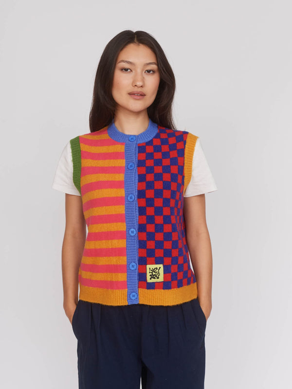 lazy oaf Jumbled Up Knitted Vest