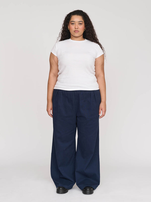 Lazy Oaf Kev Navy Pull On Pants