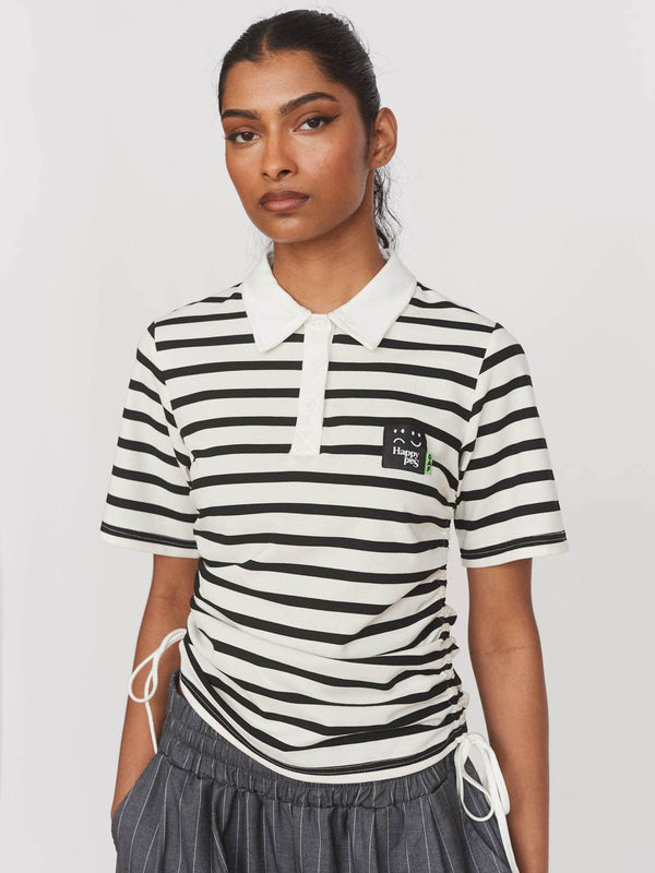lazy oaf Lazy Rouched Rugby Top