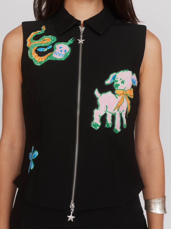 Lazy Oaf Little Lambs Zip Up Top