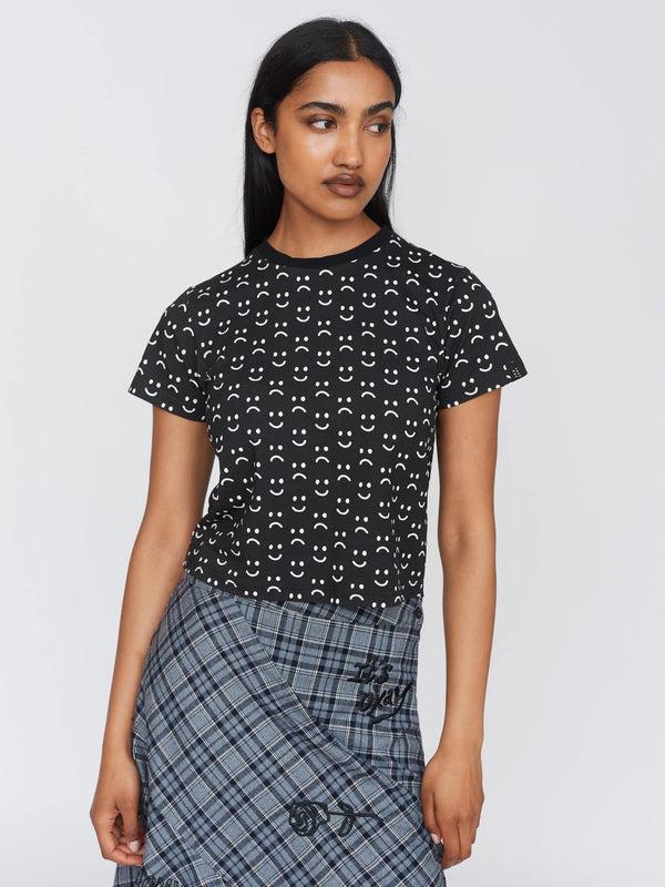 Lazy Oaf Mini Happy Sad Fitted Tee