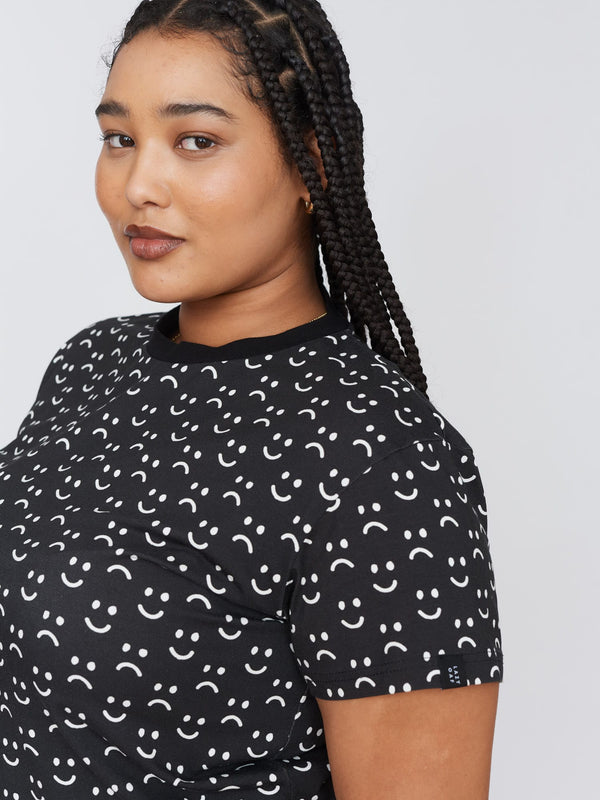 Lazy Oaf Mini Happy Sad Fitted Tee