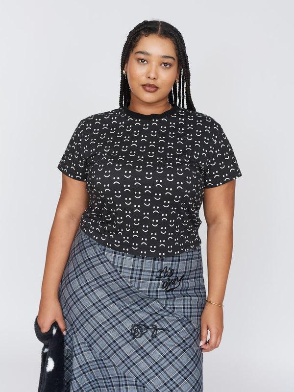 lazy oaf Mini Happy Sad Fitted Tee