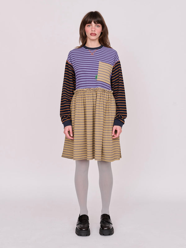 Lazy Oaf Mixed Stripe Sally Dress
