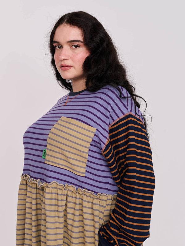 Lazy Oaf Mixed Stripe Sally Dress