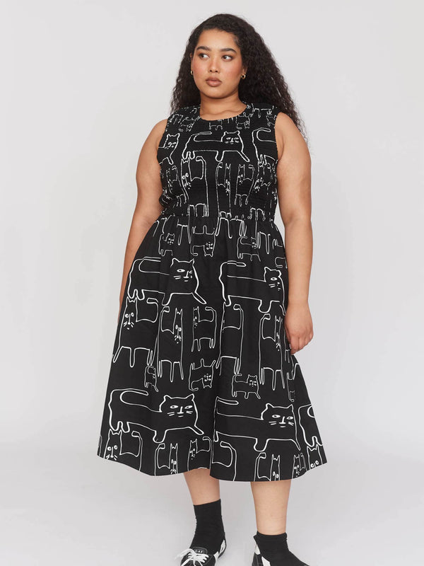 Lazy Oaf Nine Lives Shirred Dress
