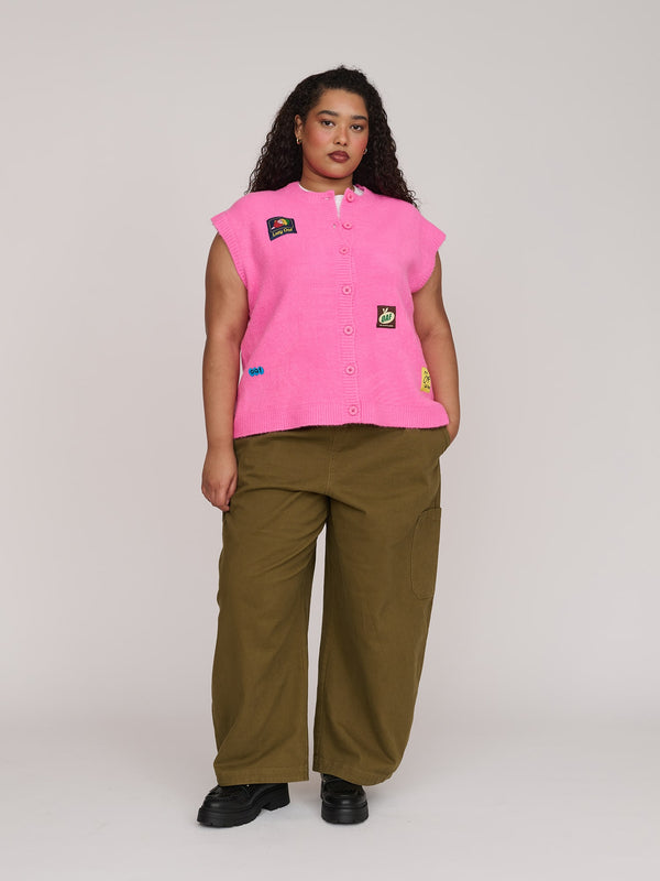 Lazy Oaf Oaf Labels Button Through Vest