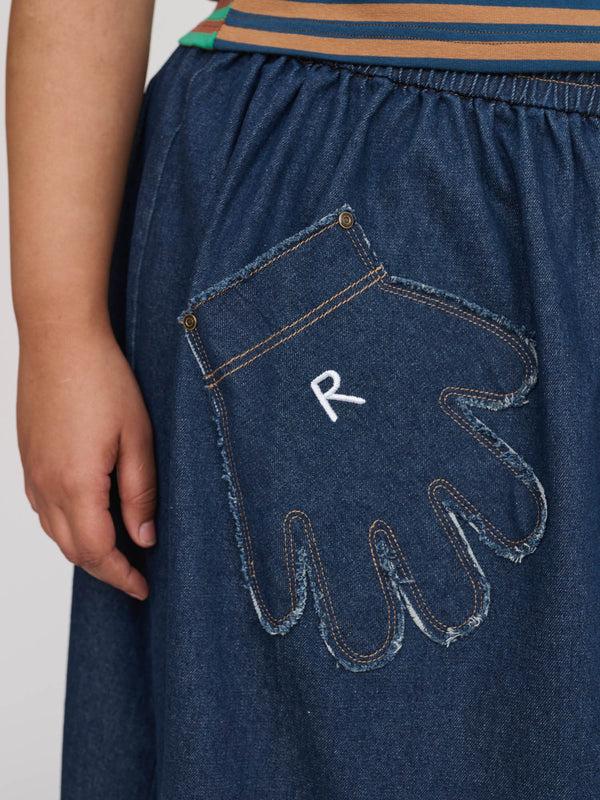 Lazy Oaf Out Of Hand Denim Midi Skirt