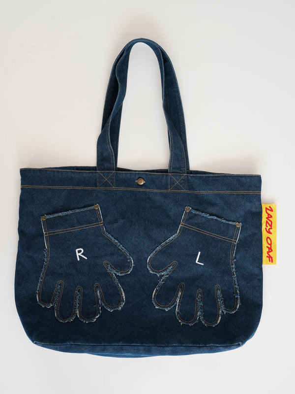Lazy Oaf Out Of Hand Denim Tote Bag