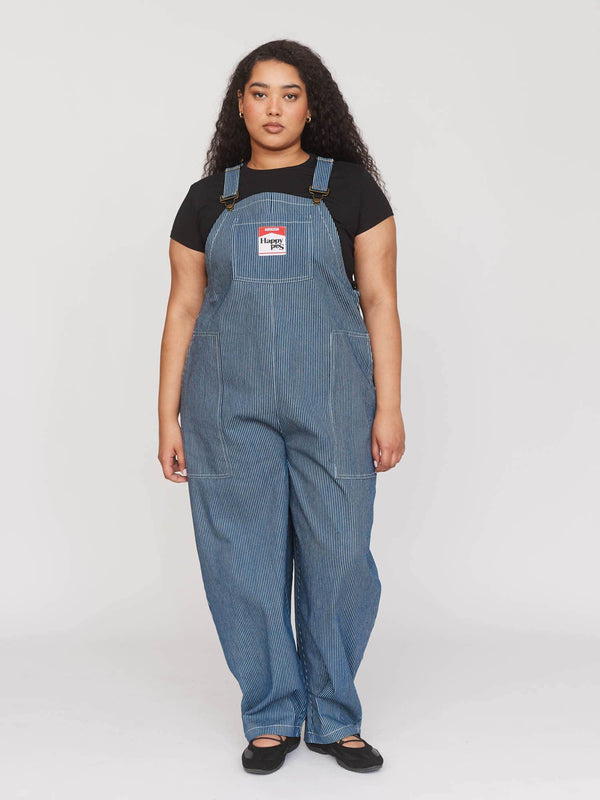 Lazy Oaf Pinstripe Oversized Dungarees