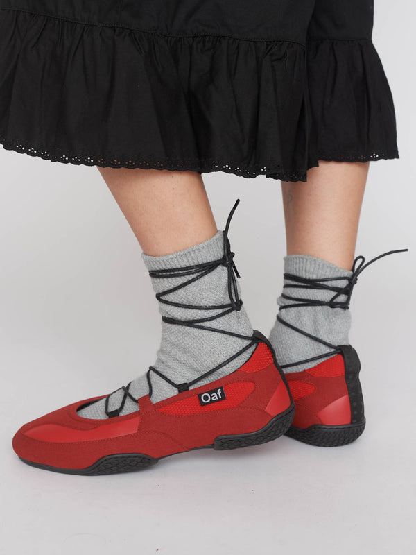 Lazy Oaf Red Slimbo Ballet Sneakers