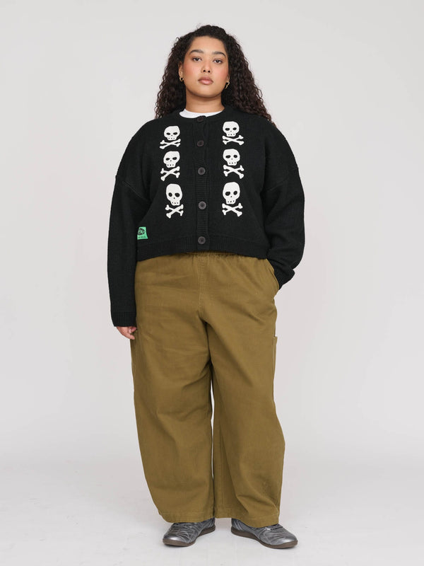 Lazy Oaf Skull And Crossbones Cardigan