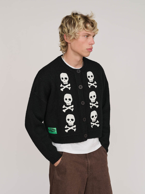 Lazy Oaf Skull And Crossbones Cardigan