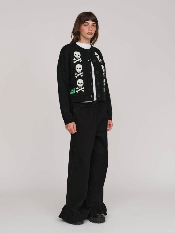 Lazy Oaf Skull And Crossbones Cardigan