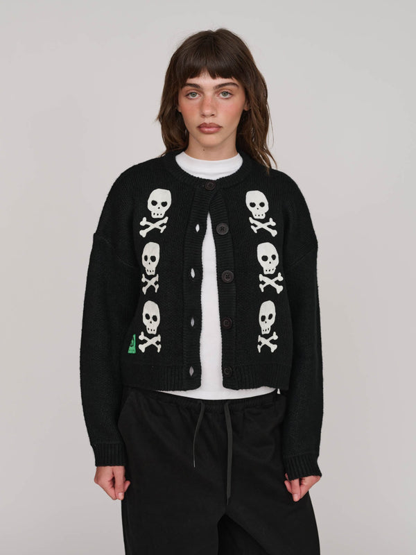 lazy oaf Skull And Crossbones Cardigan