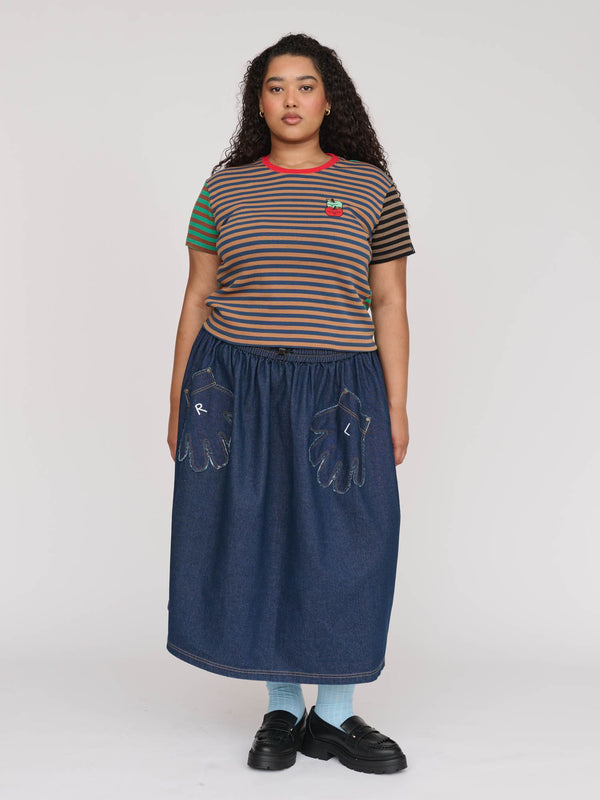 Lazy Oaf Stripey Fitted Tee